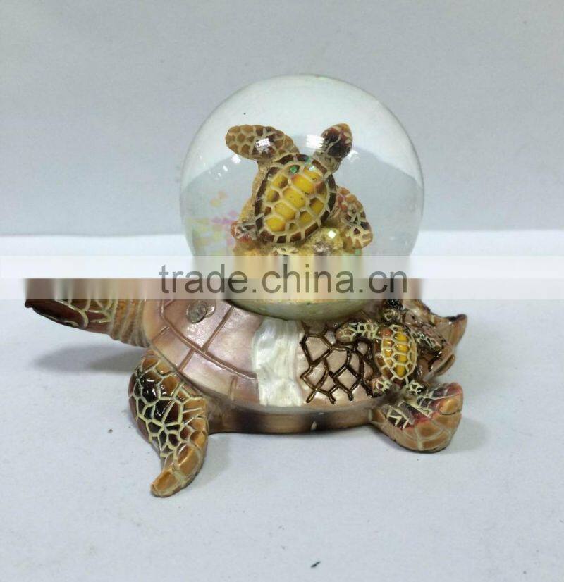 polyresin turtle water globe