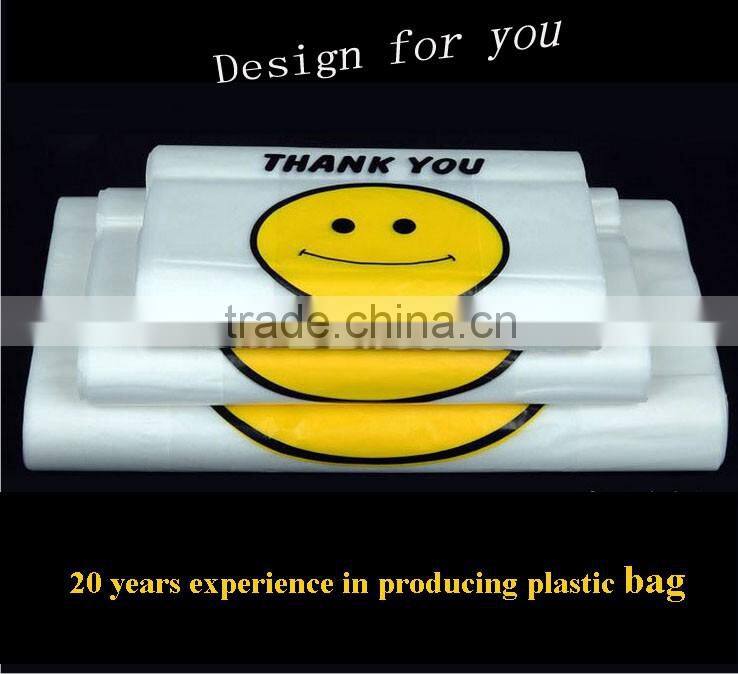 cheap recyclable smile plastic bag
