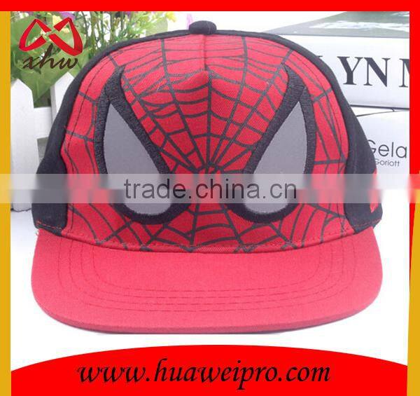 China wholesale kids cute applique embroidered spiderman baseball cap