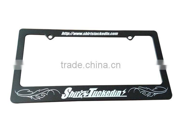 Custom USA size ABS plastic blank license plate frame, car number plate frame