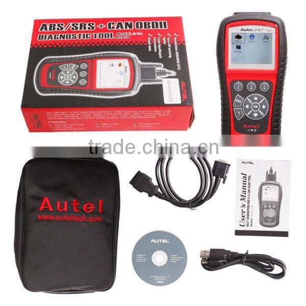 Original Autel Autolink AL619 ABS/SRS + CAN OBDII Diagnostic Scan Tool Turn off Check Engine Light clears codes resets monitors