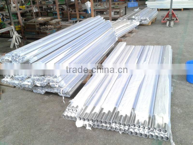 Shenzhen launch aluminum glass balustrade with plastic insert to hold 1/2" glass