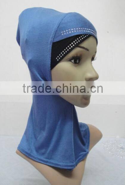 C079 new style two color ninja hats with rhinestones,neck cover hats