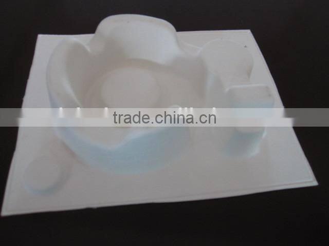 Hot Eco-friendly Paper Pulp Tray Biodegradable molded pulp packing material