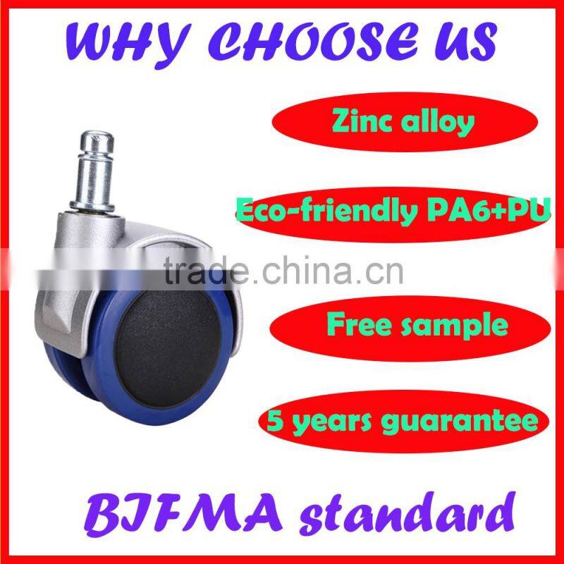 high quality 64mm orange TPR locking appliance furniture wheel caster