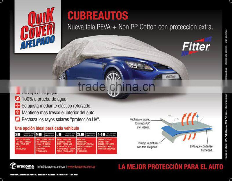 hot sell snow proof car cover with different size and customed printing logo