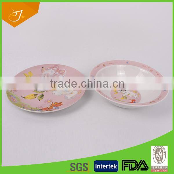 ceramic soup bowl and plate,wholesale ceramic dinner set with full decal