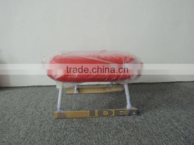 Replica Womb Chair Foot Stool - Red Wool Fabric