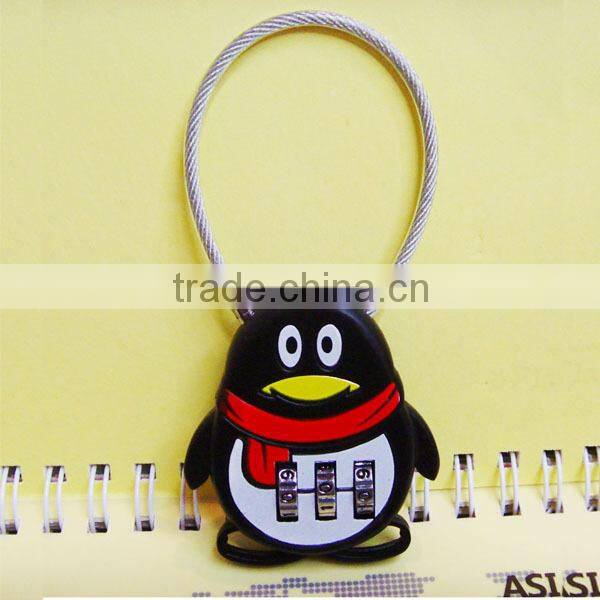 High quality Resettable cable Combinaton Padlock small cable Lock CH-QQ