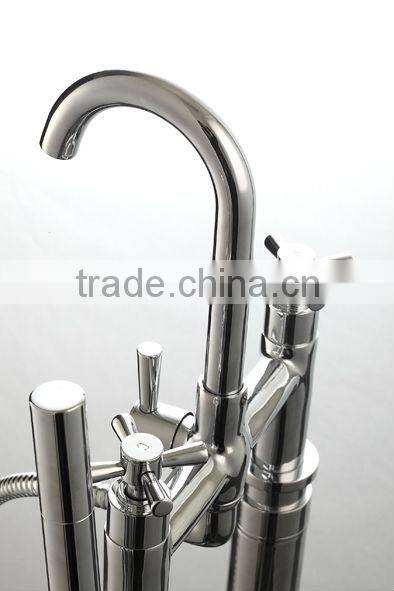 Chrome Finish Floor Stand Bathtub Shower