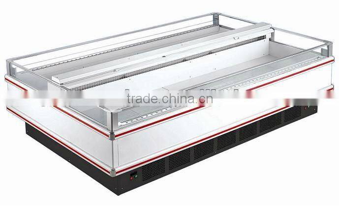 serve counter island freezer with sliding door on the top
