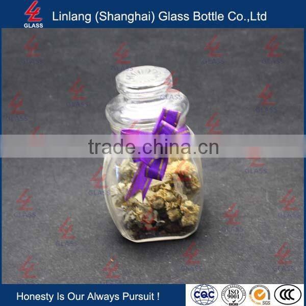 Long Exported Custom Made Glass Cookies Storage Jar