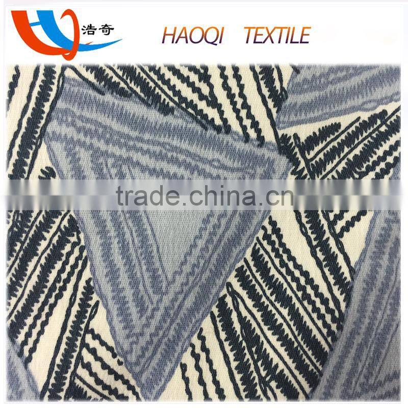 geometry pattern custom printed spun cotton rayon fabric for women fashion dress