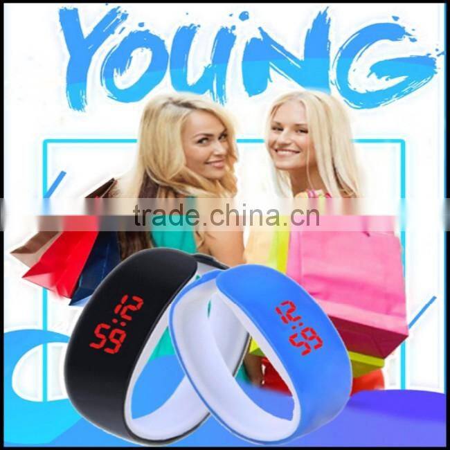 2016 New Fashion Fancy Bracelet Watch Touch Screen LED Digital Watch Women Lady