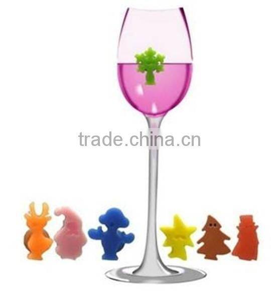 Fashion silicone rubber wine glass suction