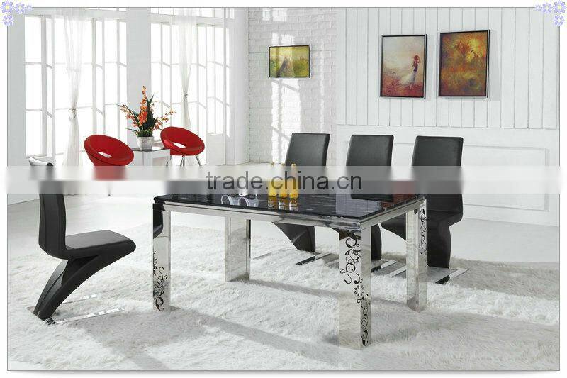 marble top metal frame dining table chairs