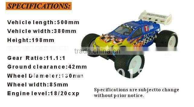 1/8th Scale Nitro Lightweight Truggy 4wd Petrol Engine