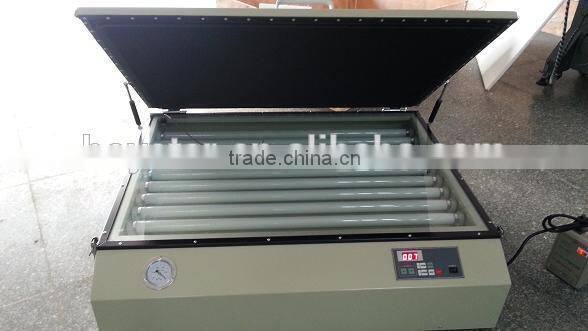 Tabletop vacuum UV exposure unit for screen printing frame