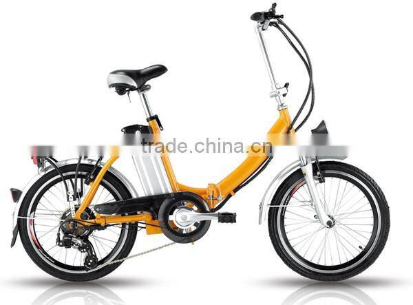 36V 250W 20inch foldable electric bicycle with brushless motor