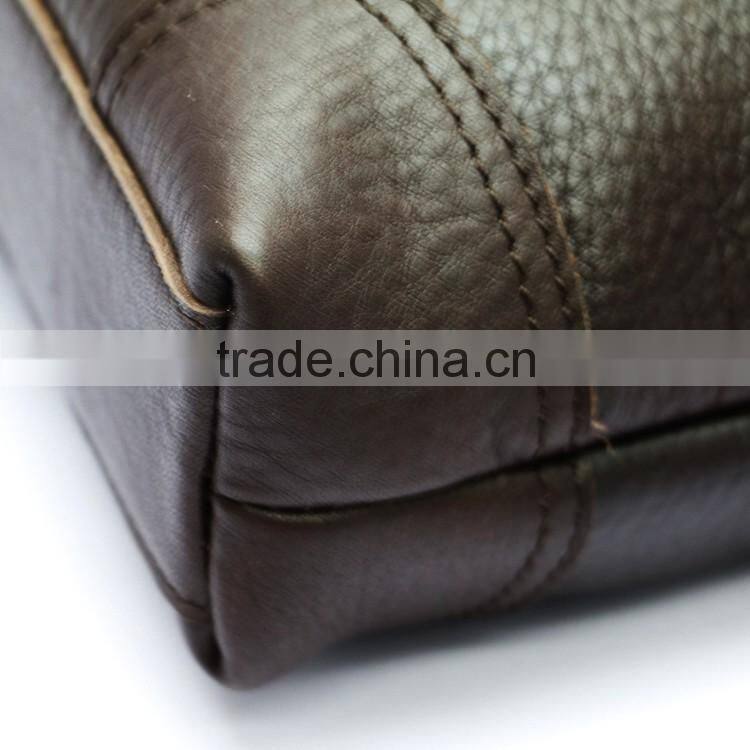 New multifunctional notebook Briefcase cowhide leather men's shoulder bag
