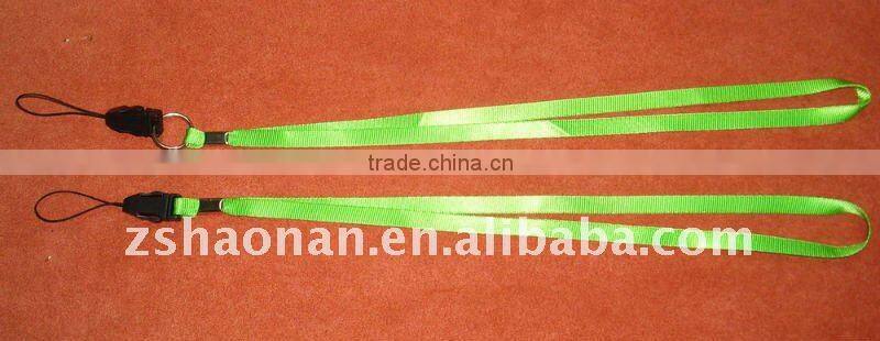 Promotion plain polyester strap for mobile phone