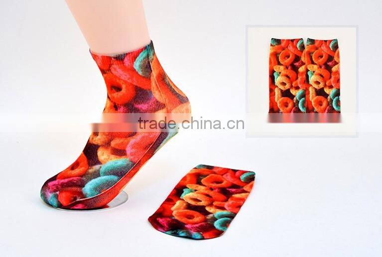 wholesale ladys colorful ankle sublimation blank socks