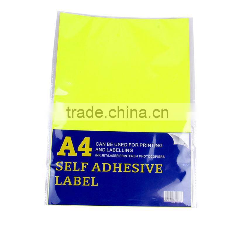 2014 Best sale Best price A4 custom self adhesive label for sample