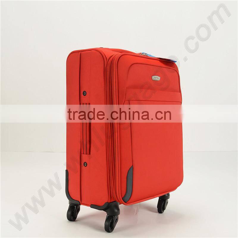 Fabric material soft suitcase, aluminum alloy trolley nylon luggage