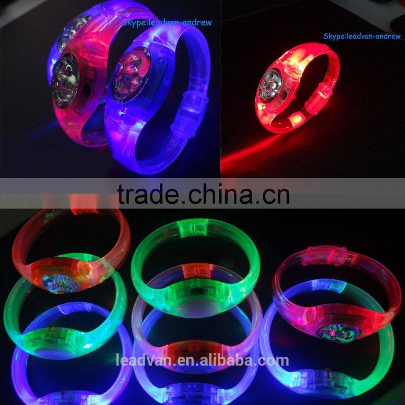 High Light Sound Activated LED Flashing Wristband With Custom Logo