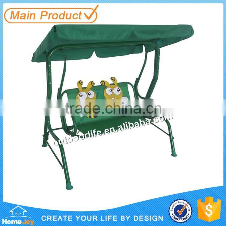Outdoor kids garden swing chair, child canopy swing chair
