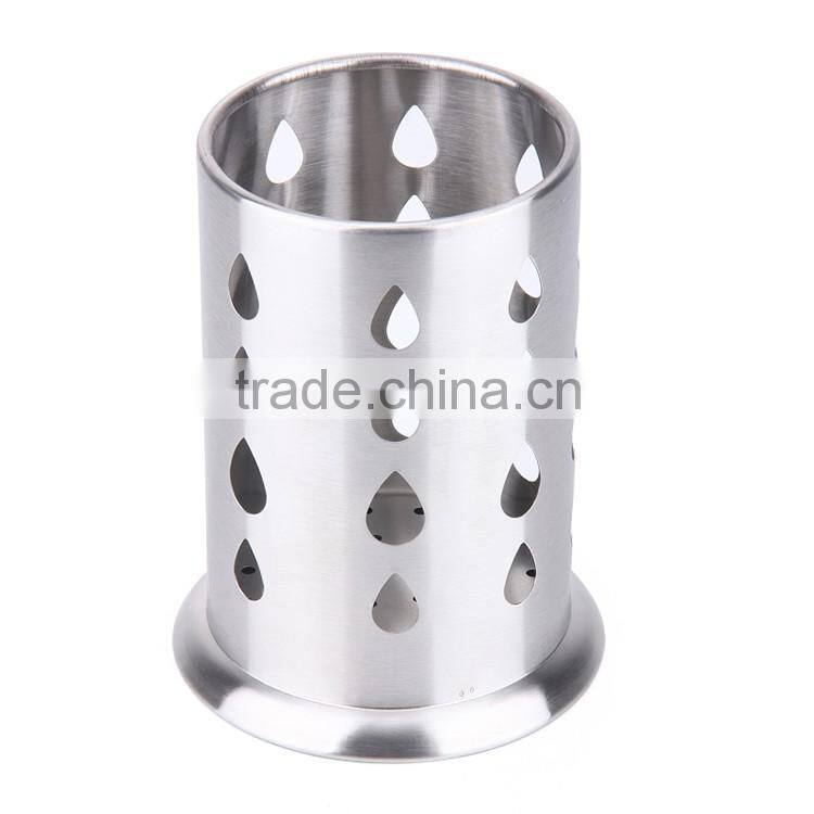 stainless steel chopstick fork & kitchen knife round holder/container