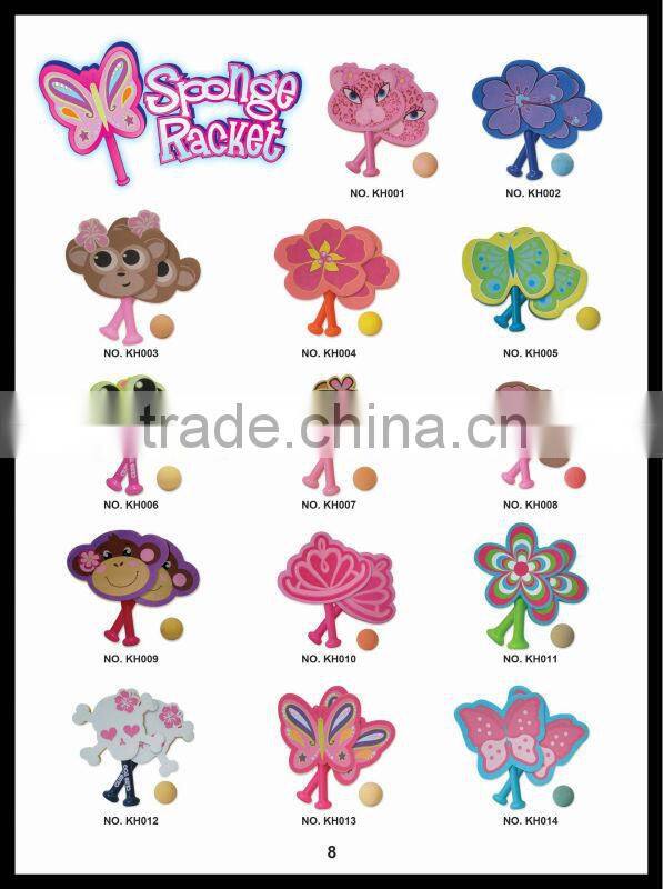 Sponge racket purple flower growing sponge toys