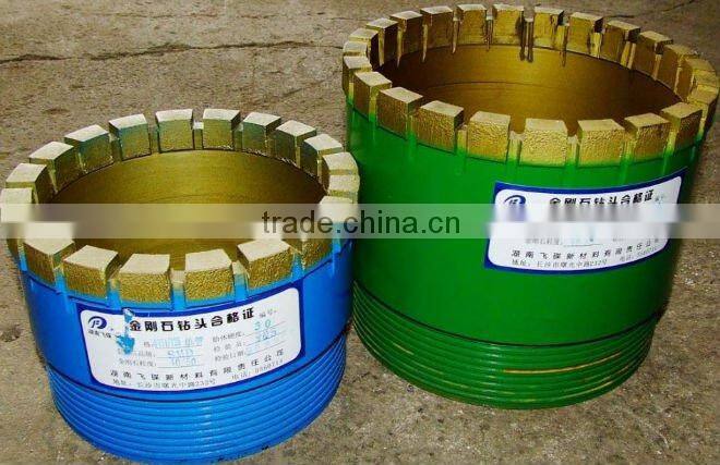 HQ,PQ,AW,BX Impregnated diamond core drill bit