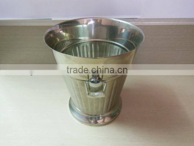 4L Stainless steel ice bucket with a bottom, metal wine bucket, red wine champagne bucket