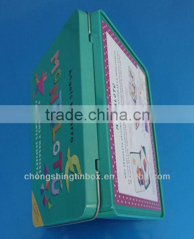 rectangular wire hinged tin box