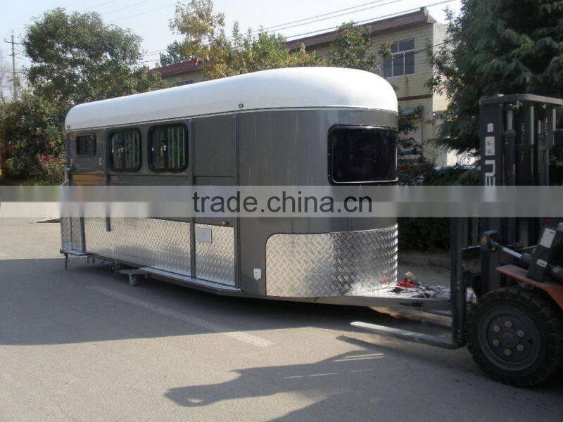 Human quarter 2 horse trailer angle float