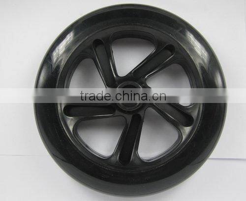 Clear black PU wheel with PP core