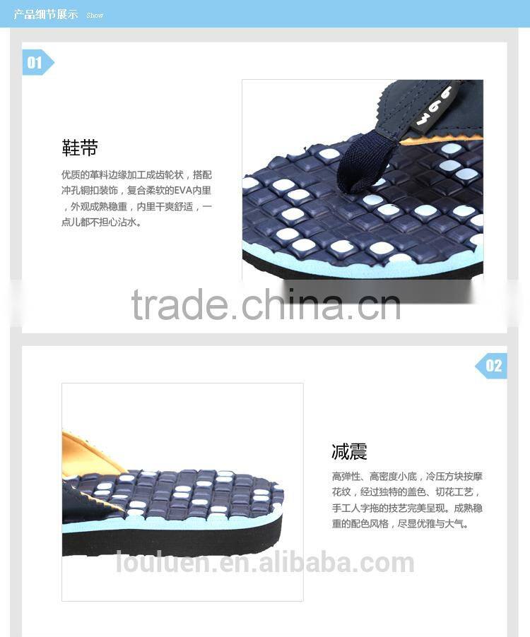 663 LOULUEN New Design Popular Men Sewing Slippers Beach Slippers