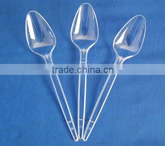 clear ps material plastic spoon