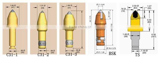 C31 trench drill teeth and block conical auger drill bits drilling rig wear parts