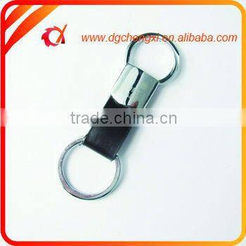 Hot sale fashion costomized color leather braided rope keychain