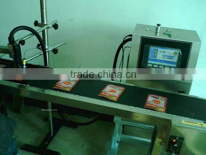 Automatic hot ink roll coder with conveyor belt