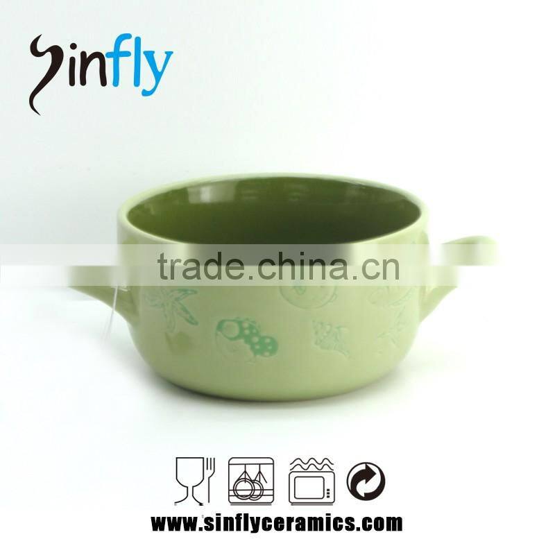2015 hot selling glaze hand-painted ceramic bowl stoneware bowl