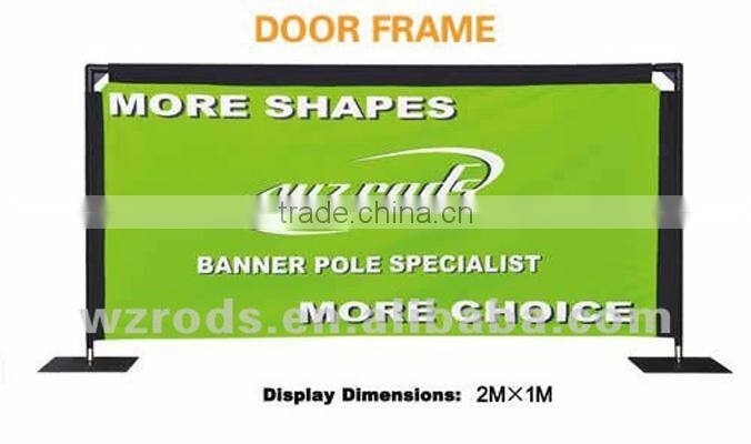 Square Planar Display Advertising Flag & banner With Door-Barrier