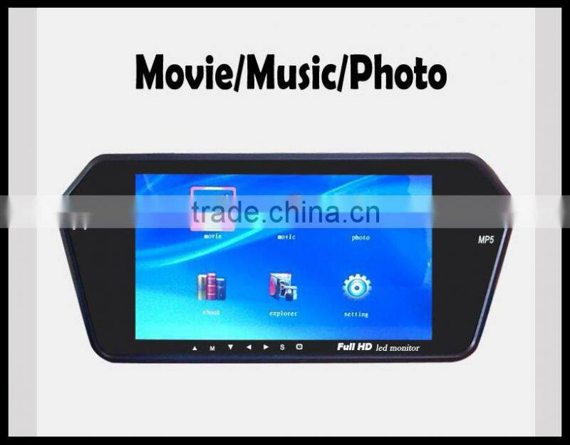 7 inch TFT Touch screen Color Car Rearview Mirror Monitor MP5 player