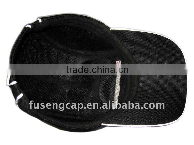 Promotional 100% cotton black cycling cap with embroidery,(FS1204)