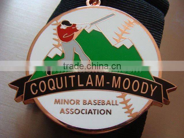 Best selling colorful enamel gold metal medal