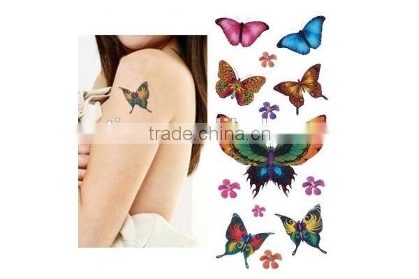 2014 Sexy butterfly glitter body transfer tattoos stickers