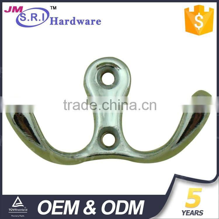 Hot sale zinc alloy toilet double coat hook