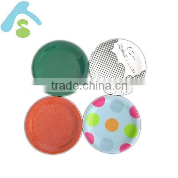 6 inch melamine round sushi plate in assorted colors;reusable melamine sushi plate